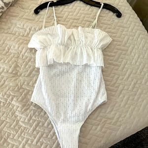 Shein ruffle detail bodysuit or swimsuit. New with tags